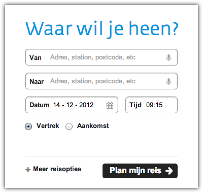 De 9292.nl website